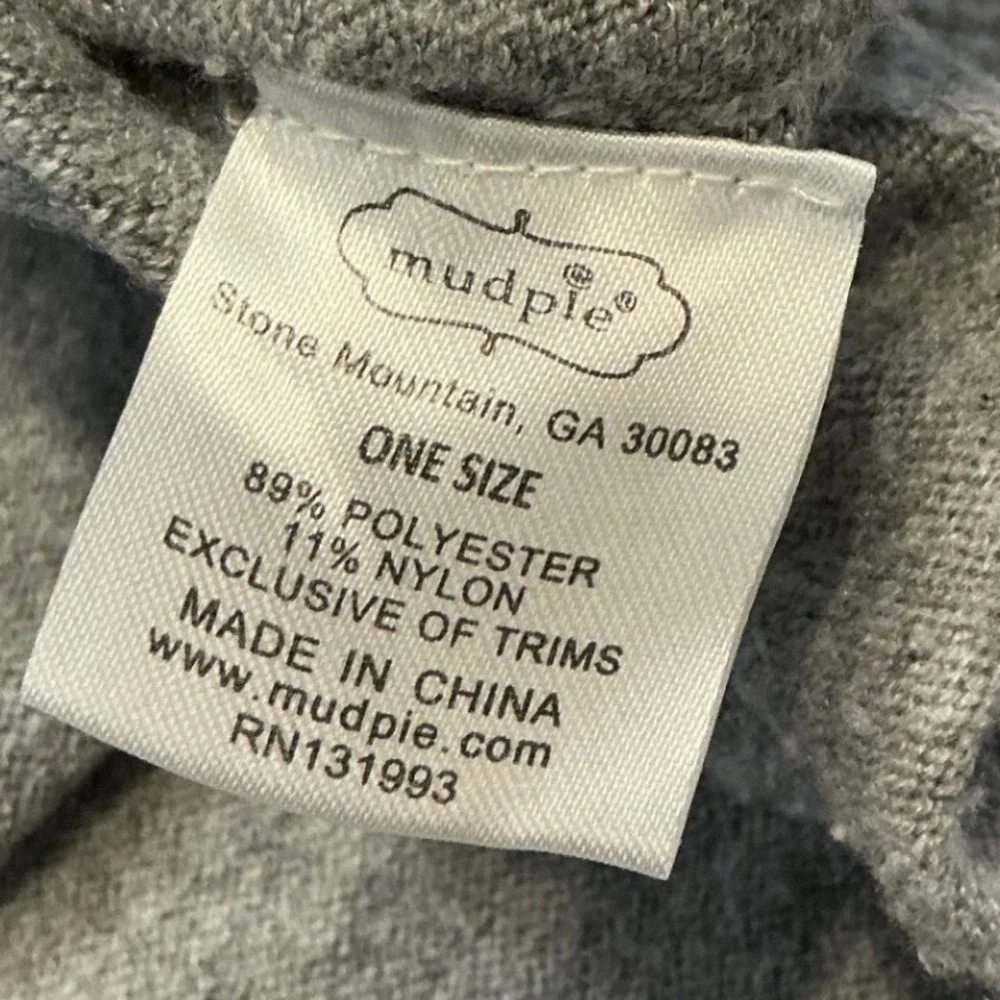 Mud Pie‎ Gray Oversized Batwing Dolman Knit Sweater Top One Size
